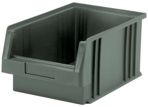 Lakape Stapelbarer Sichtlagerkasten Eco rollenbahngeeignet, grau, Tiefe 330 mm, Polypropylen