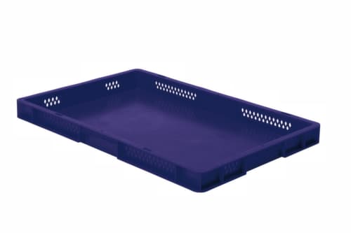 Euronorm-Stapelbehälter Wände durchbrochen, blau, Inhalt 9,5 l
