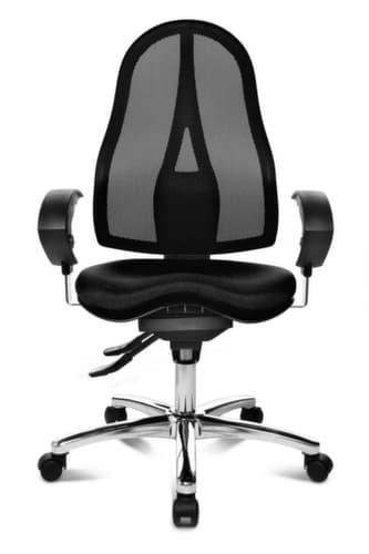 Topstar Bürodrehstuhl Sitness 15 mit Permanentkontakt-Mechanik, Netzrückenlehne, schwarz