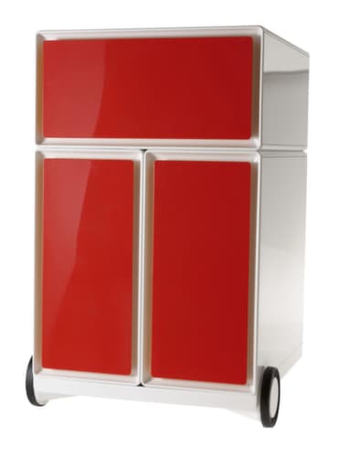 Paperflow Rollcontainer easyBox mit HR-Auszug, 1 Schublade(n), weiß/rot