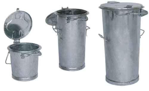 System-Mülltonne aus verzinktem Stahl