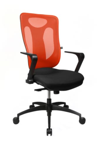 Topstar Bürodrehstuhl Net Pro 100 mit Punktsynchronmechanik, Netzrückenlehne, schwarz