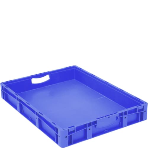 Euronorm-Stapelbehälter mit Doppelboden, blau, Inhalt 36 l
