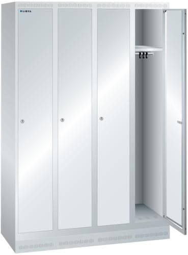 LISTA Garderobenschrank mit 4 Abteilen, Abteilbreite 300 mm