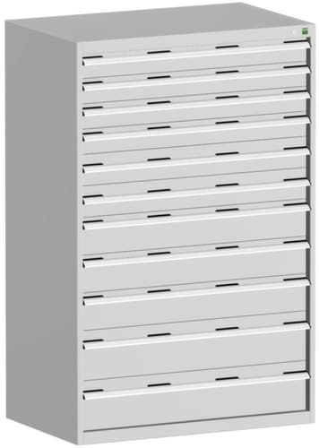 bott Schubladenschrank cubio Grundfläche 1050x750 mm, 11 Schublade(n), RAL7035 Lichtgrau/RAL7035 Lichtgrau
