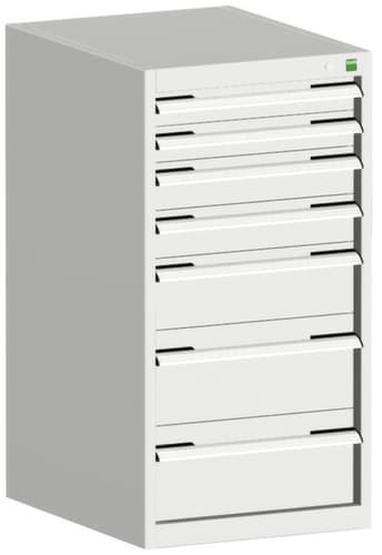 bott Schubladenschrank cubio Grundfläche 525x525 mm, 7 Schublade(n), RAL7035 Lichtgrau/RAL7035 Lichtgrau