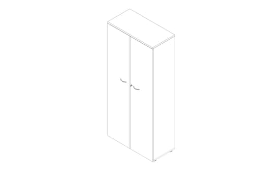 Quadrifoglio Büroschrank Practika, 5 Ordnerhöhen, weiß/weiß