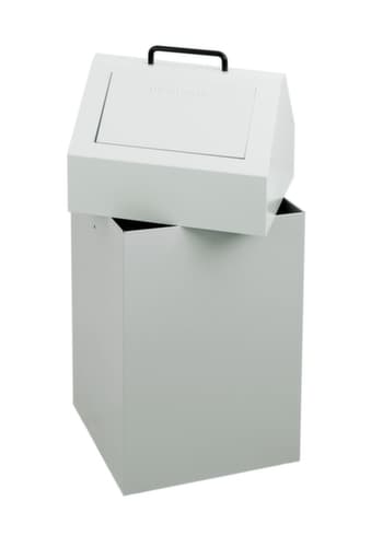 stumpf Feuerhemmender Wertstoffbehälter, 45 l, RAL7035 Lichtgrau, Deckel RAL7035 Lichtgrau