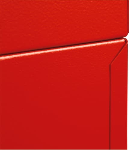 stumpf Wertstoffbehälter feuerhemmend, 65 l, RAL3000 Feuerrot, Deckel RAL3000 Feuerrot