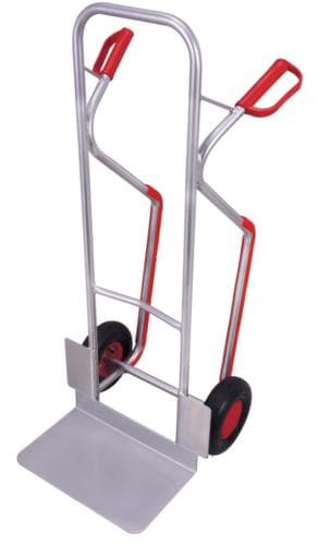 VARIOfit Alu-Kufenkarre mit extra großer Schaufel, Traglast 200 kg, Luft-Bereifung