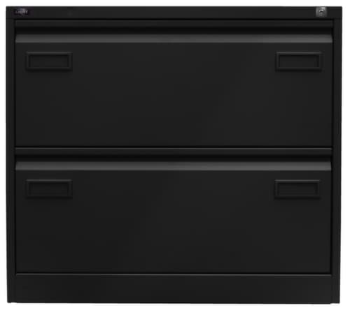 Bisley Hängeregistraturschrank Light, 2 Auszüge, schwarz/schwarz