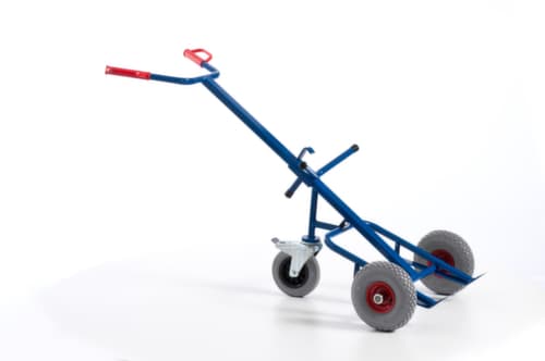 Rollcart Fasskarre mit Stützrad, Traglast 250 kg, Luft-Bereifung