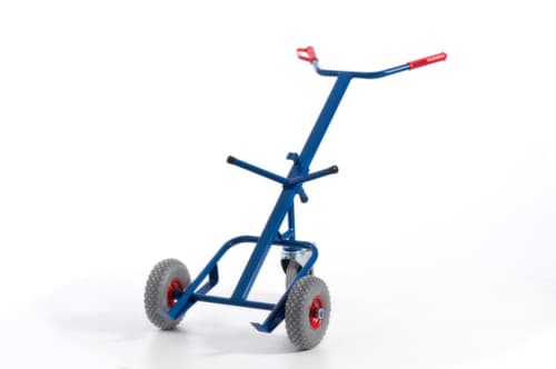 Rollcart Fasskarre mit Stützrad, Traglast 250 kg, Luft-Bereifung