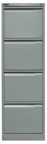 Bisley Hängeregistraturschrank, 4 Auszüge, silber/silber