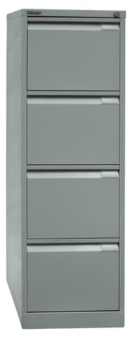 Bisley Hängeregistraturschrank, 4 Auszüge, silber/silber