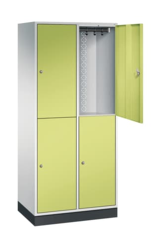 C+P Doppelstöckiger Großraum-Garderobenschrank Intro, Abteilbreite 360 mm