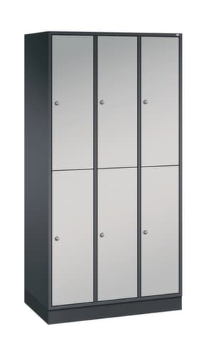 C+P Doppelstöckiger Garderobenschrank Intro, Abteilbreite 260 mm