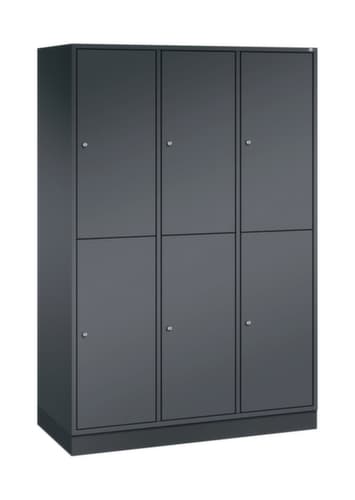 C+P Doppelstöckiger Großraum-Garderobenschrank Intro, Abteilbreite 360 mm
