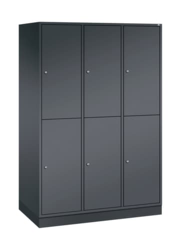 C+P Doppelstöckiger Großraum-Garderobenschrank Intro, Abteilbreite 360 mm