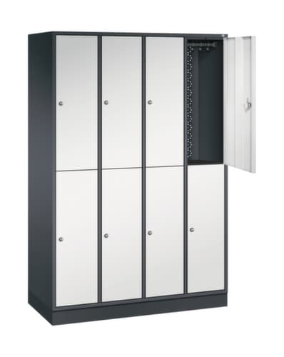 C+P Doppelstöckiger Garderobenschrank Intro, Abteilbreite 260 mm