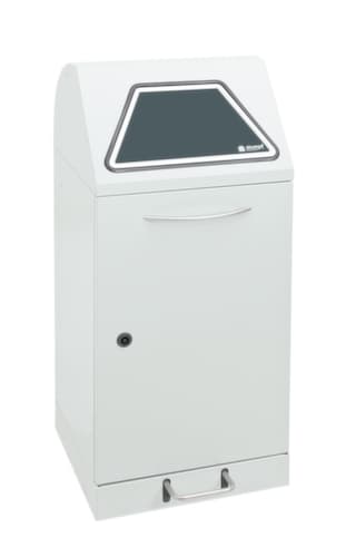 stumpf Nicht brennbarer Wertstoffbehälter Modul-Vario 60 mit selbstschließender Einwurfklappe, 60 l, lichtgrau, Deckel lichtgrau