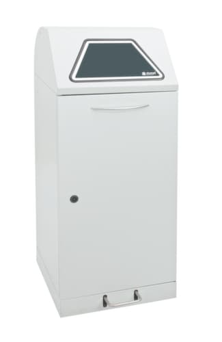 stumpf Nicht brennbarer Wertstoffbehälter Modul-Vario 120 mit selbstschließender Einwurfklappe, 120 l, lichtgrau, Deckel lichtgrau