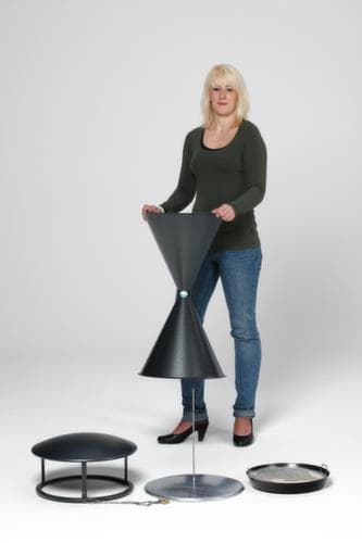 Standascher mit Dach, RAL7024 Graphitgrau