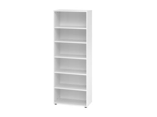 Büroregal 9Y, Breite 800 mm, 6 OH, weiß