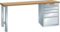 LISTA Werkbank, 5 Schubladen