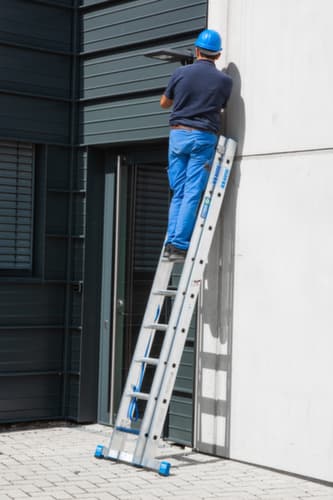 Krause Mehrzweckleiter STABILO® Professional +S mit Sprossen und Stufen, 2 x 9 rutschsicher profilierte Sprossen und Stufen