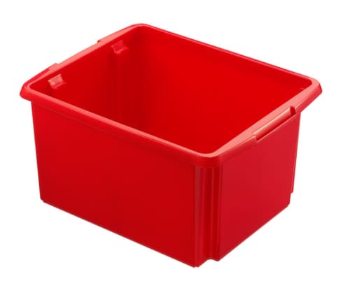 10-teiliges Drehstapelbehälter-Set, rot, Inhalt 32 l