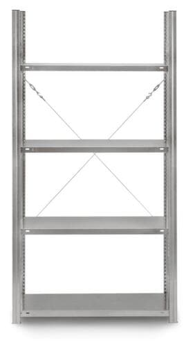 Lager-Steckregal ISIPACK©, Höhe x Breite x Tiefe 2000 x 1060 x 335 mm, 4 Böden