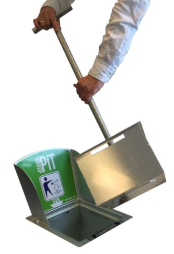 Bodenaschenbecher DropPit Comfort Classic mit Rückwandschild