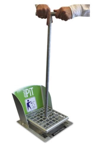 Bodenaschenbecher DropPit Comfort Classic mit Rückwandschild