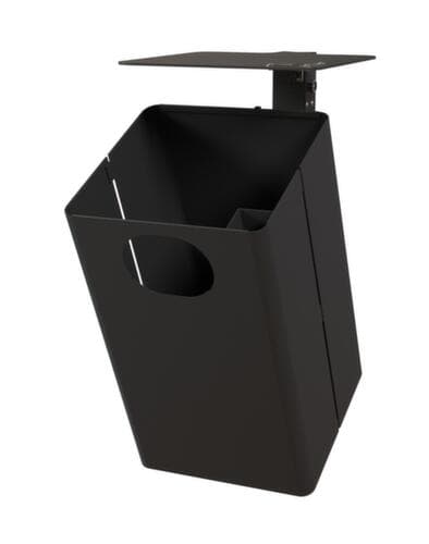 Kombiascher mit Schutzdach, RAL5013 Kobaltblau