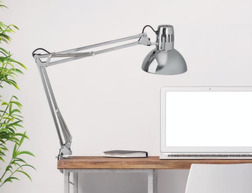 MAUL Professionelle Schreibtischleuchte MAULstudy chrome im Retrodesign, chrom