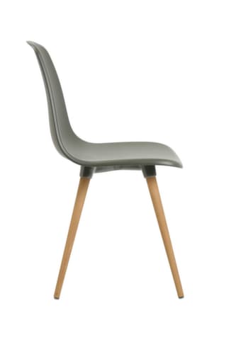 Topstar Besucherstuhl T2020 mit Sitzschale aus Kunststoff, Sitz grau, 4-Fußgestell