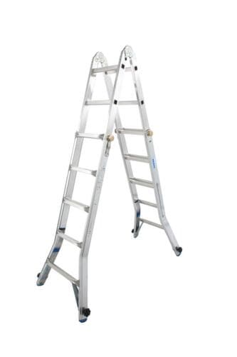 Krause Vierteilige Mehrzweck-Teleskopleiter STABILO® Professional, 4 x 5 profilierte Sprossen