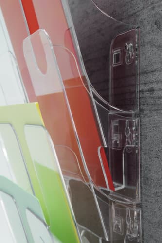 Durable Wandprospekthalter FLEXIPLUS für DIN A4, 6 Ablagen