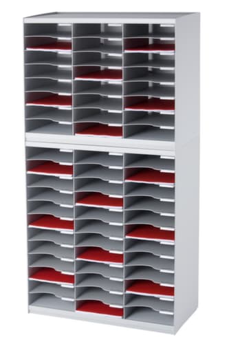 Paperflow Stapelbare Sortierstation, Höhe x Breite x Tiefe 548 x 674 x 308 mm
