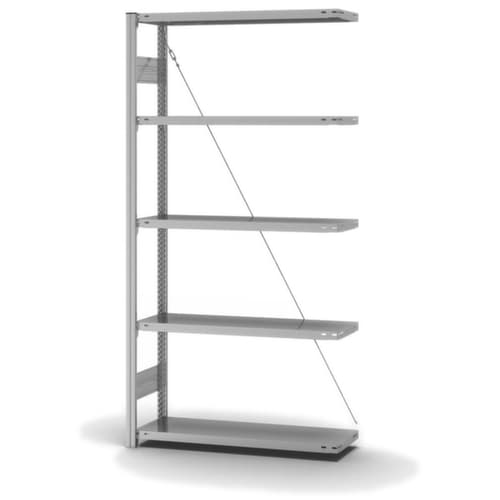 hofe System-Steckregal in Standard Bauart, Höhe x Breite x Tiefe 2000 x 1010 x 335 mm, 5 Böden