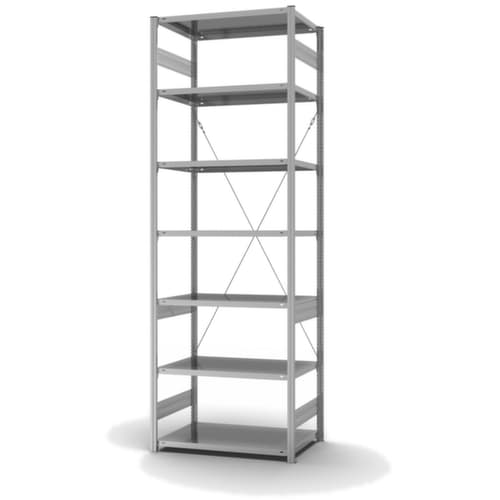 hofe System-Steckregal in Standard Bauart, Höhe x Breite x Tiefe 3000 x 1060 x 635 mm, 7 Böden
