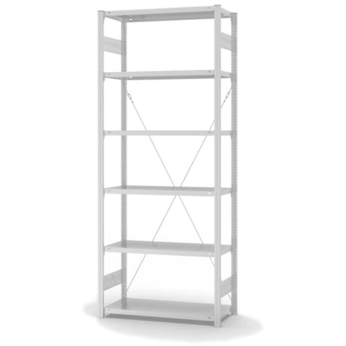 hofe System-Steckregal in Standard Bauart, Höhe x Breite x Tiefe 2500 x 1060 x 435 mm, 6 Böden