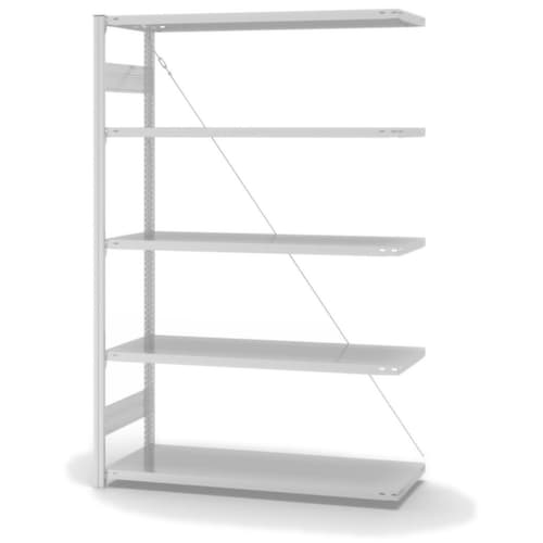hofe System-Steckregal in Standard Bauart, Höhe x Breite x Tiefe 2000 x 1310 x 535 mm, 5 Böden