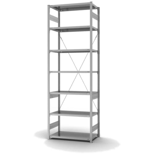 hofe System-Steckregal in mittelschwerer Bauart, Höhe x Breite x Tiefe 3000 x 1060 x 535 mm, 7 Böden