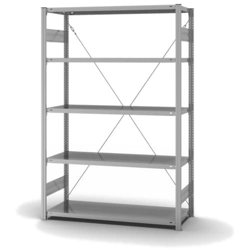 hofe System-Steckregal in mittelschwerer Bauart, Höhe x Breite x Tiefe 2000 x 1360 x 535 mm, 5 Böden
