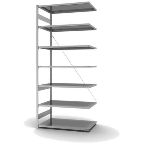 hofe System-Steckregal in mittelschwerer Bauart, Höhe x Breite x Tiefe 3000 x 1310 x 835 mm, 7 Böden