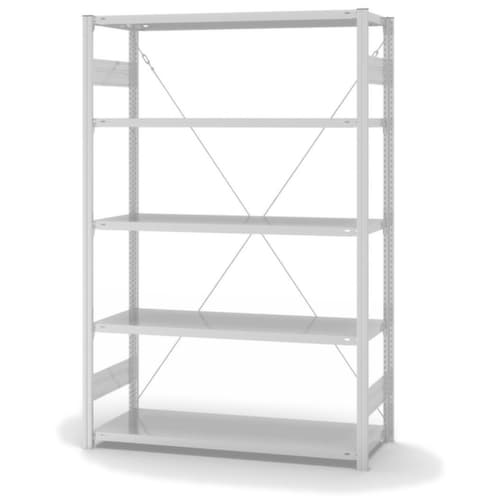 hofe System-Steckregal in mittelschwerer Bauart, Höhe x Breite x Tiefe 2000 x 1360 x 535 mm, 5 Böden