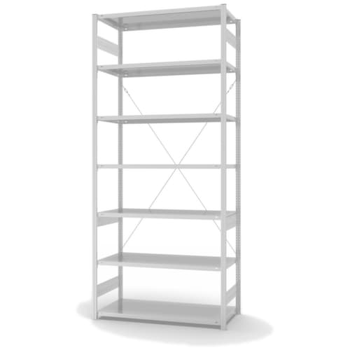 hofe System-Steckregal in mittelschwerer Bauart, Höhe x Breite x Tiefe 3000 x 1360 x 635 mm, 7 Böden