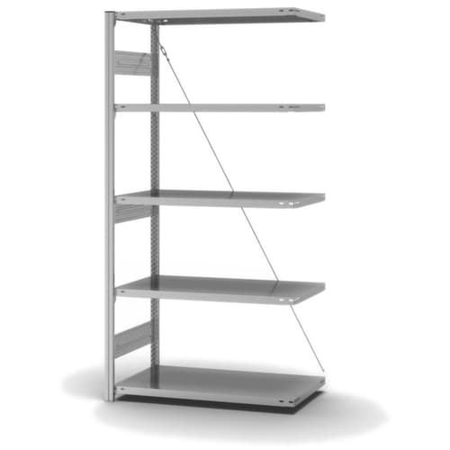 hofe System-Steckregal Anbaufeld, Höhe x Breite x Tiefe 2000 x 1010 x 535 mm, 5 Böden